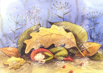 Сон під листям (художник Марина Чопяк)