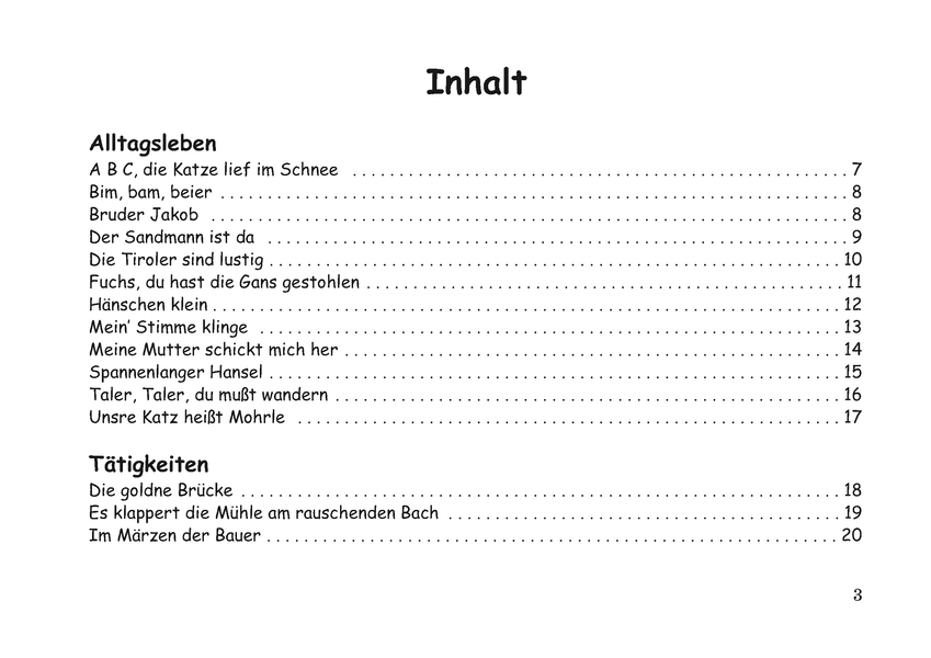 Meine Stimme klinge. Сборник детских песен для уроков немецкого (файл PDF)